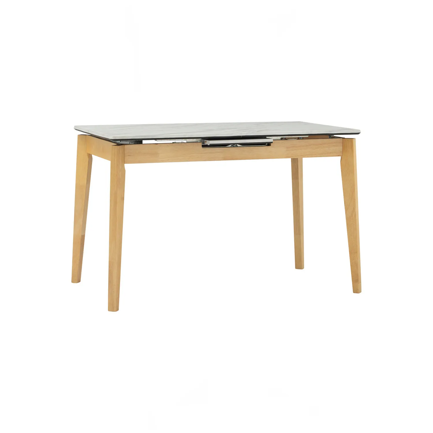 (As-is) Finna Extendable Dining Table 1.2m-1.5m - Oak, White Marble (Smart Top™) - 1 - 27