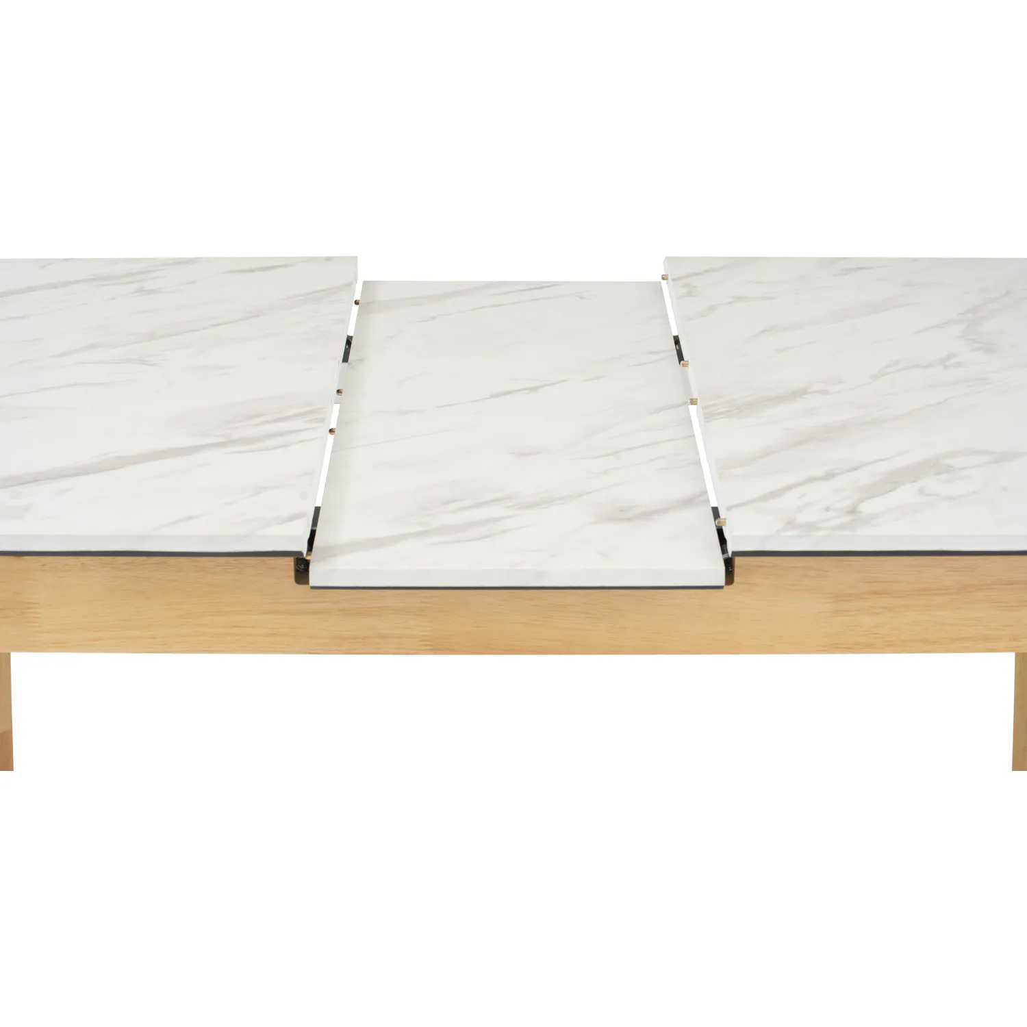 (As-is) Finna Extendable Dining Table 1.2m-1.5m - Oak, White Marble (Smart Top™) - 1 - 11