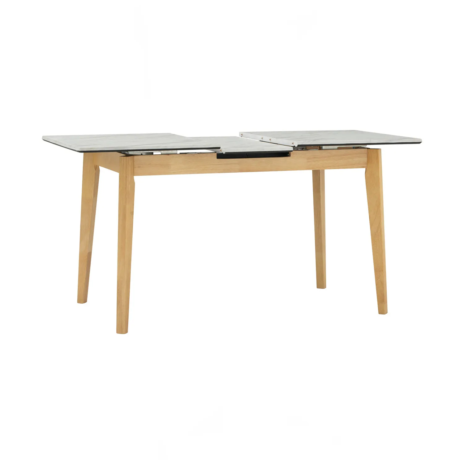 (As-is) Finna Extendable Dining Table 1.2m-1.5m - Oak, White Marble (Smart Top™) - 1 - 34