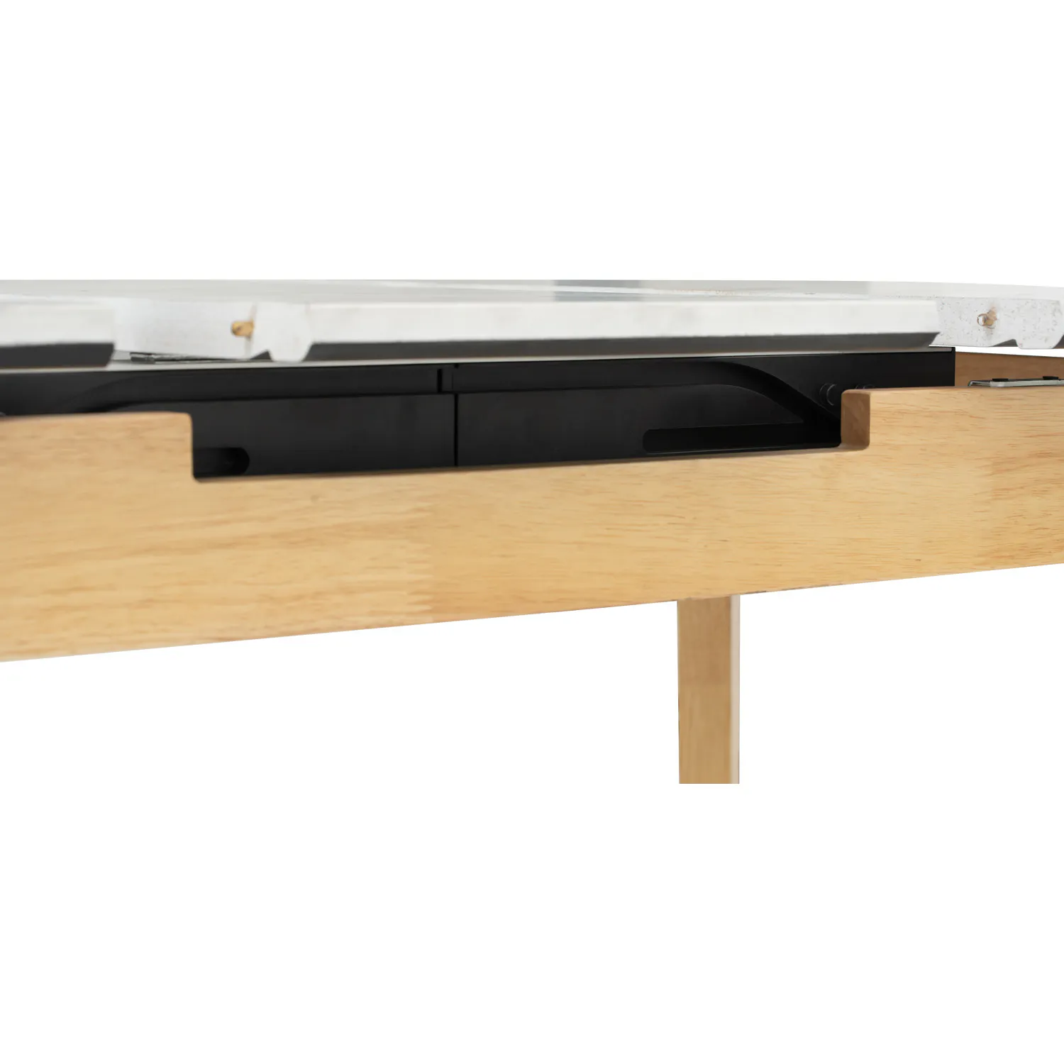 (As-is) Finna Extendable Dining Table 1.2m-1.5m - Oak, White Marble (Smart Top™) - 1 - 15