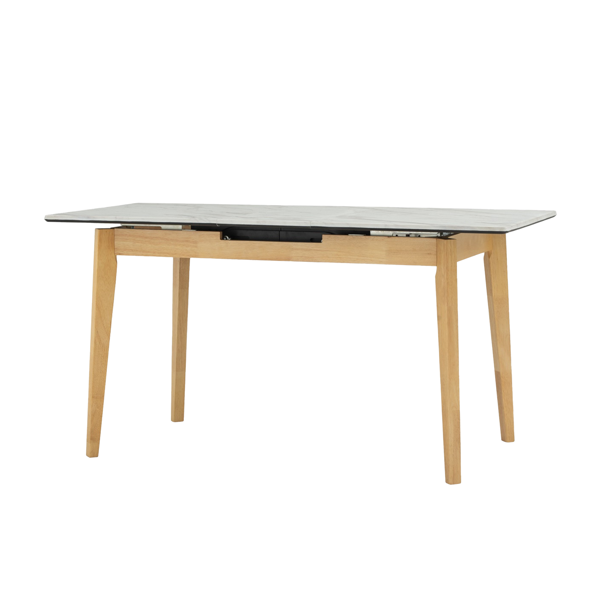 Finna Extendable Dining Table 1.2m-1.5m - Oak, White Marble (Smart Top™)