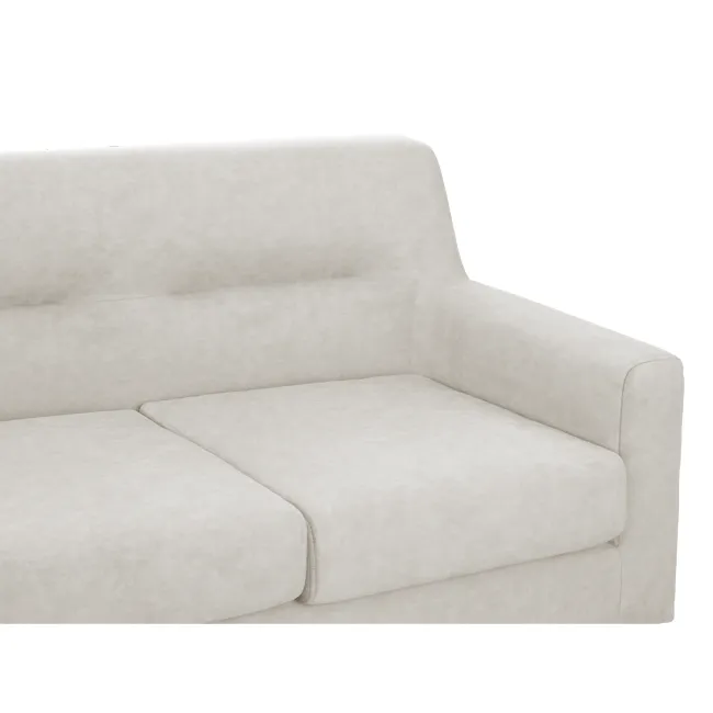 Damien 2 Seater Sofa with Damien Armchair - Sandstorm (Scratch Resistant Fabric) - 7 - Cream-colored, modern, minimalist