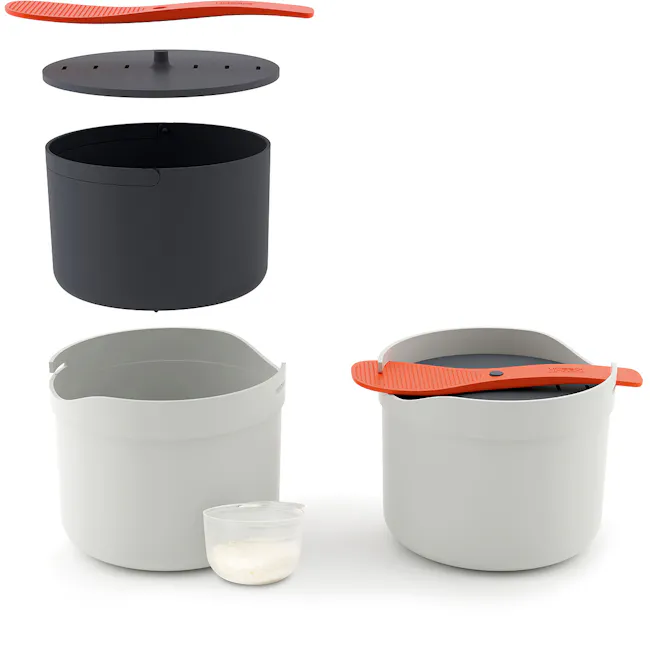 Joseph Joseph M-Cuisine Microwave Rice Cooker - Stone/Orange - 5