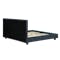 Elliot Queen Bed in Midnight with 2 Lewis Bedside Tables in Black, Oak - 6