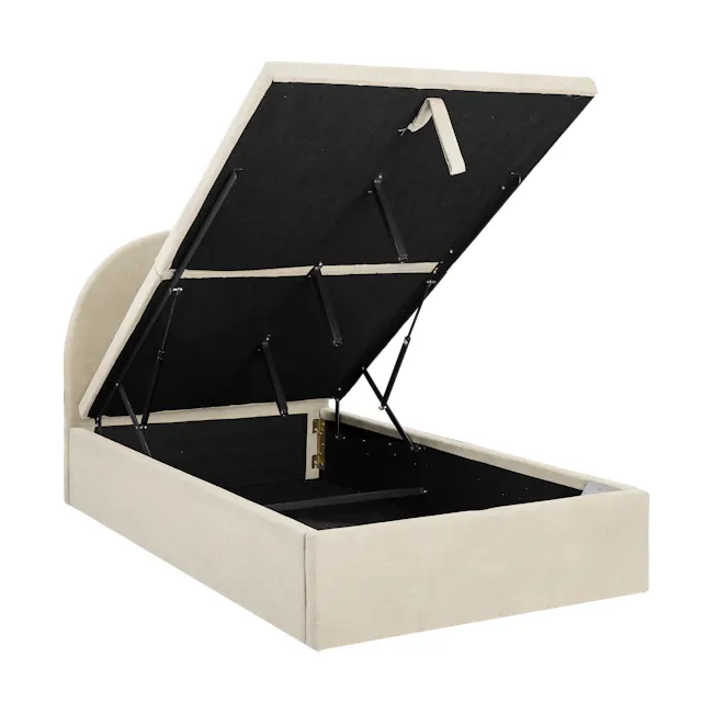 Aspen Single Storage Bed - Acru - 7 - Modern music stand, black music stand, open music stand, beige music stand, folding