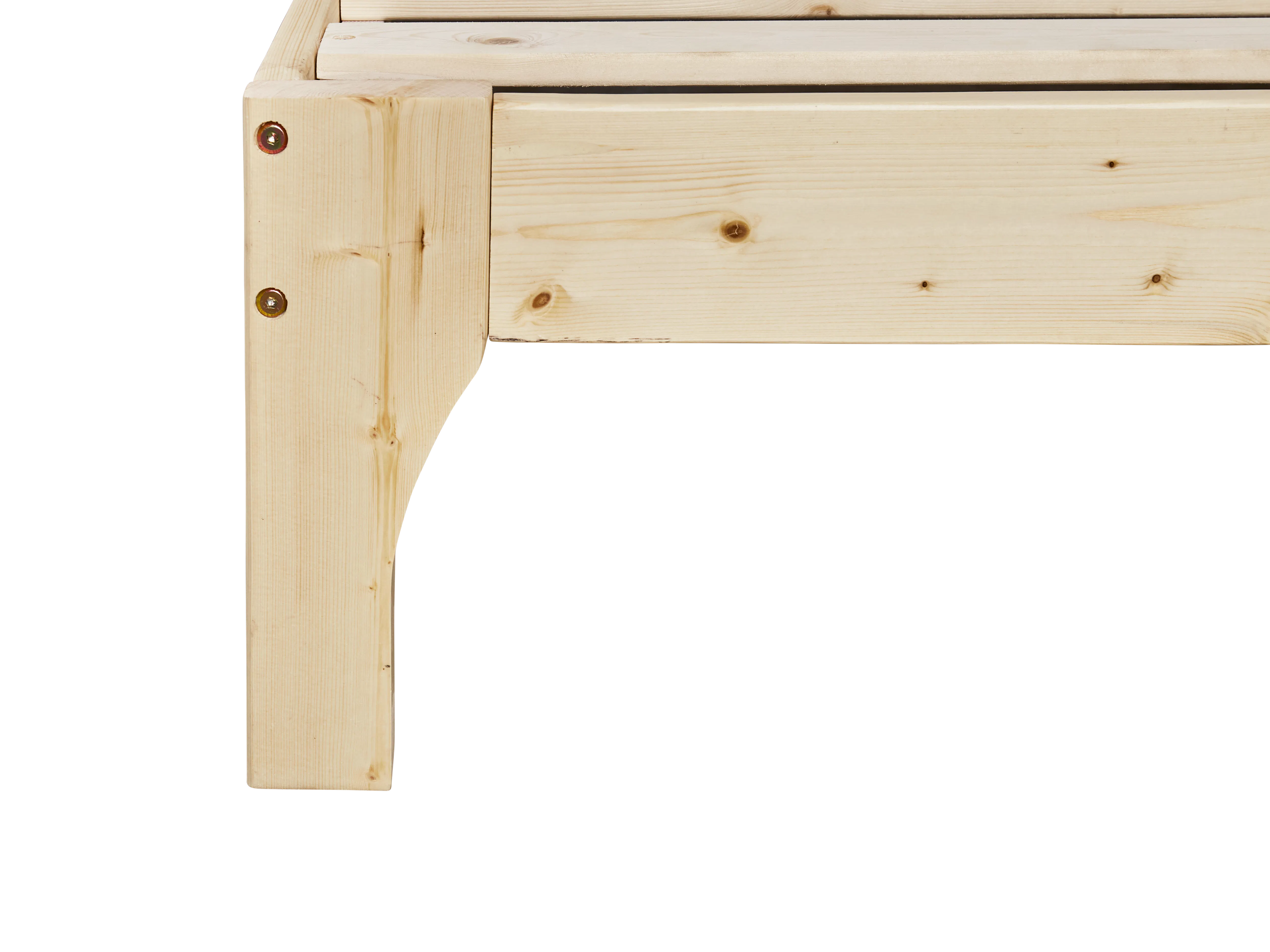 Aiko Queen Bed with Innis Side Table in White - 9 - Light wood plank furniture, natural wood texture, rustic aesthetic