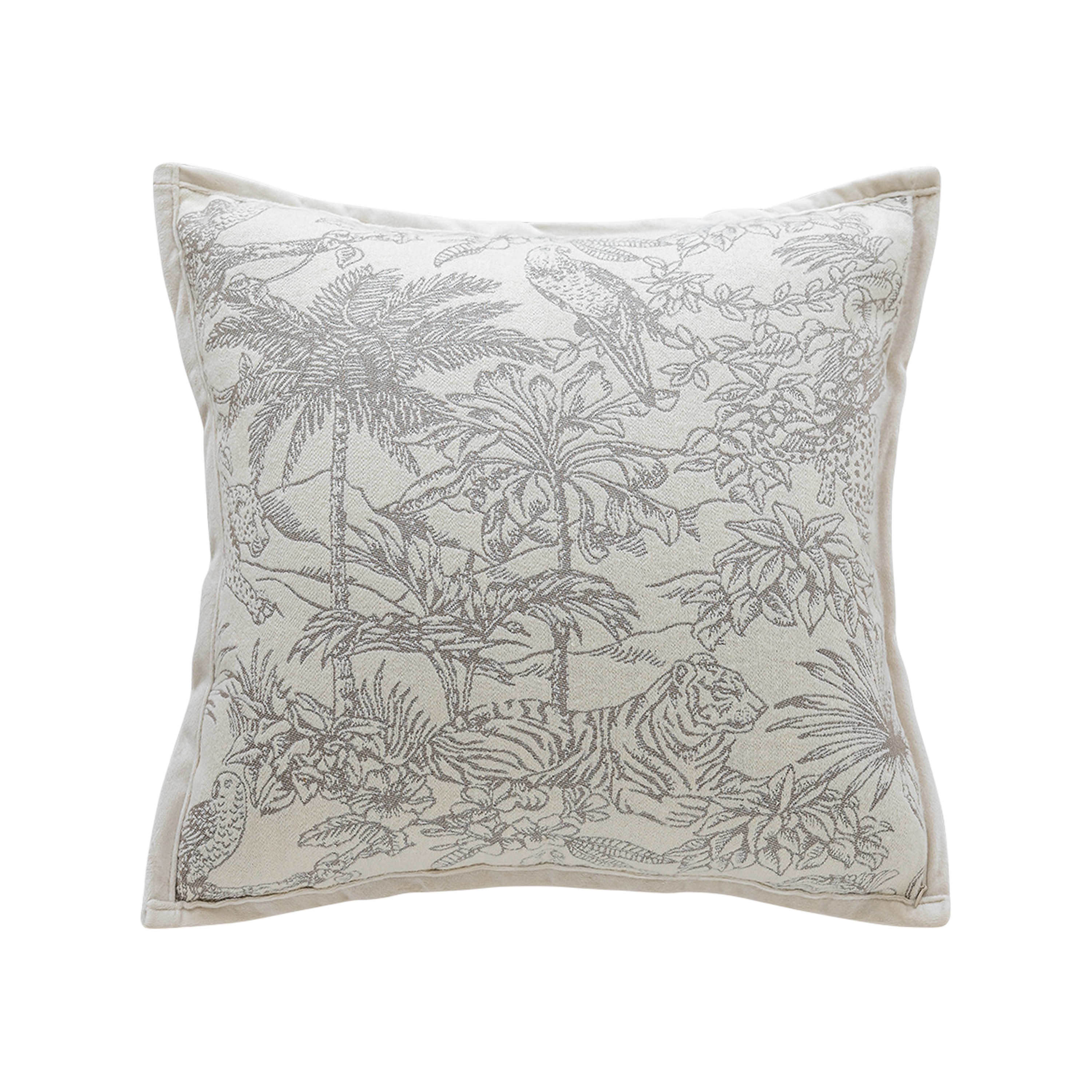 Tropical Safari Cushion Covers White Tropical Safari Blockprint