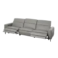 Clyde 4 Seater Power Recliner Sofa - Warm Grey (Top Grain Leather) - Zero Wall