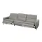 Clyde 4 Seater Power Recliner Sofa - Warm Grey (Top Grain Leather) - Zero Wall