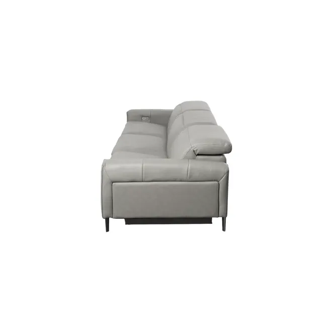 Clyde Right Arm Power Recliner Unit - Warm Grey (Top Grain Leather) - 7