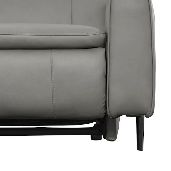 Clyde Right Arm Power Recliner Unit - Warm Grey (Top Grain Leather) - 2