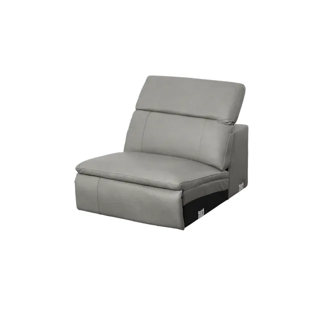 Clyde Right Arm Power Recliner Unit - Warm Grey (Top Grain Leather) - 16