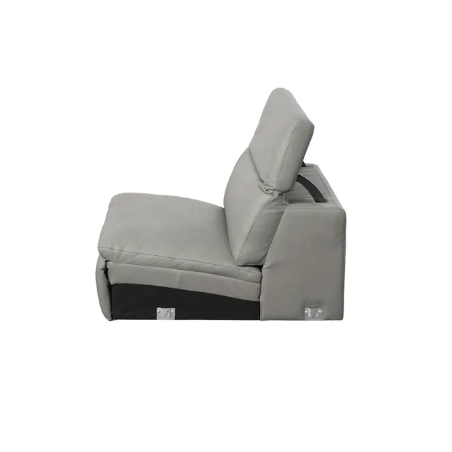 Clyde Right Arm Power Recliner Unit - Warm Grey (Top Grain Leather) - 23