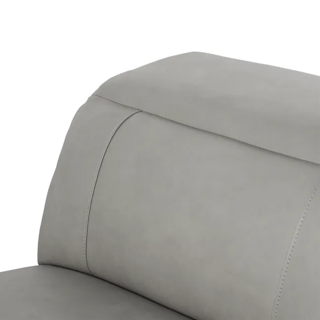 Clyde Right Arm Power Recliner Unit - Warm Grey (Top Grain Leather) - 31