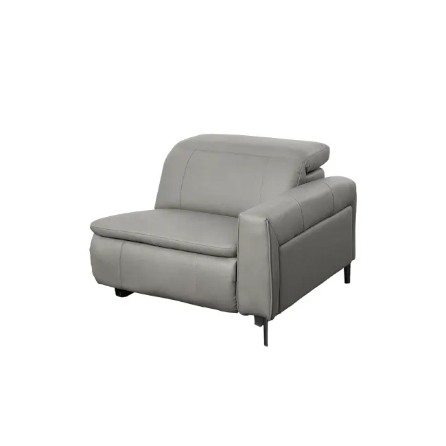 Clyde Right Arm Power Recliner Unit - Warm Grey (Top Grain Leather) - 37