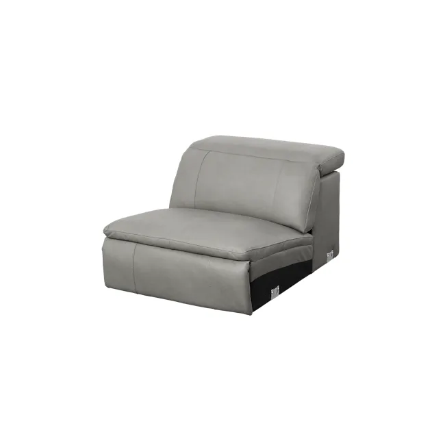 Clyde 3 Seater Power Recliner Sofa - Warm Grey (Top Grain Leather) - Zero Wall - 25