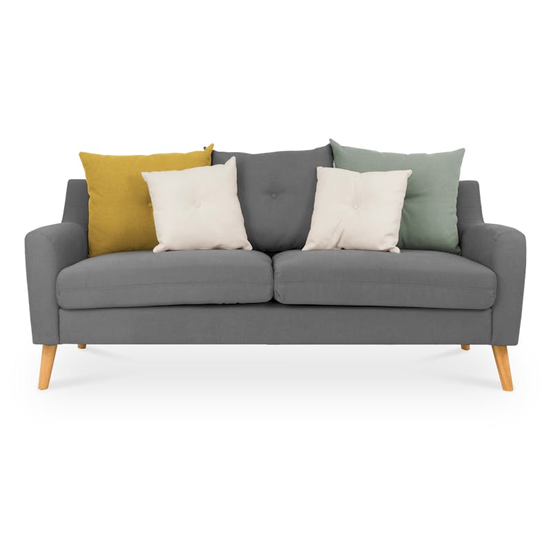 Evan 3 Seater Sofa Charcoal Grey Evan by HipVan HipVan