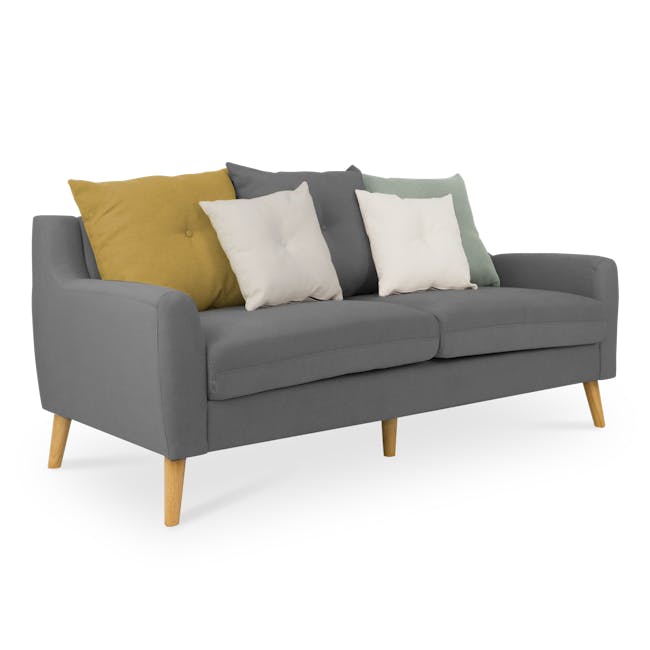Evan 3 Seater Sofa - Charcoal Grey - 3