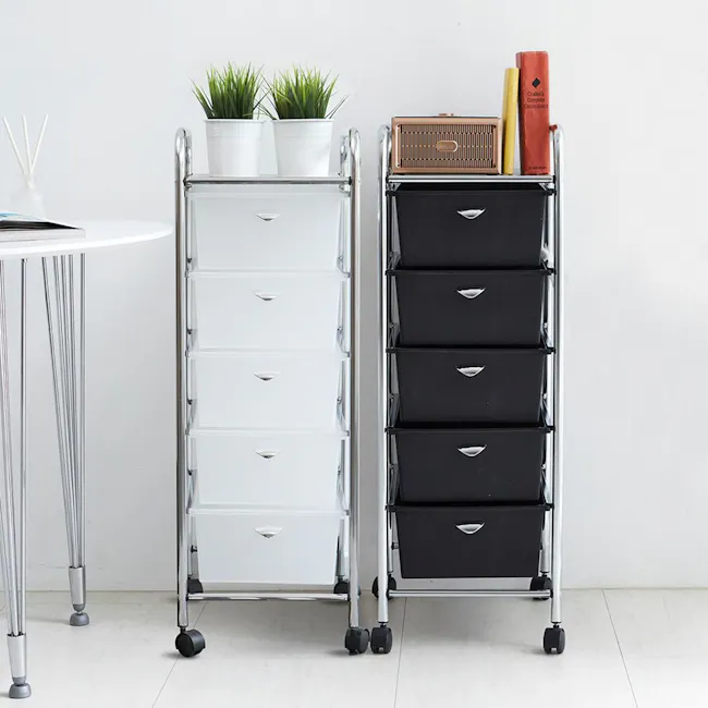 Keisha Storage Trolley Rack (5-Tier) - Black - 3