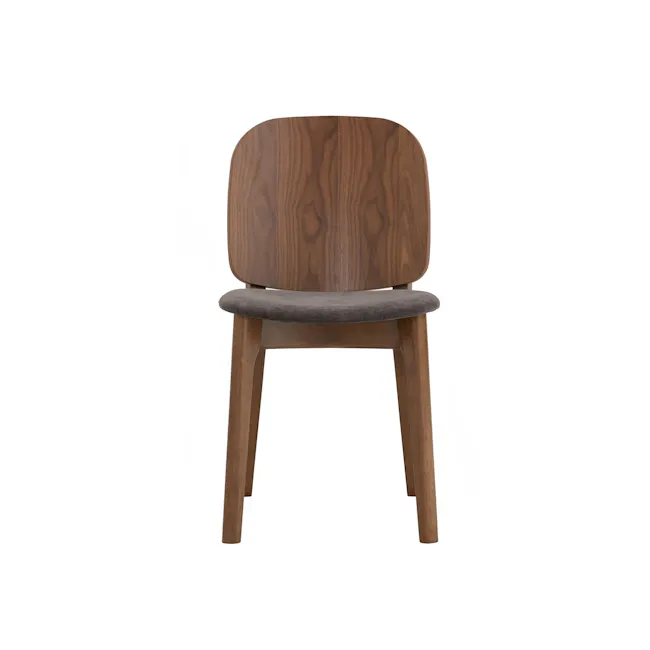 Cora Dining Chair - Walnut, Grey - 4