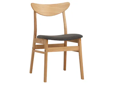 Macy Dining Chair - Natural, Dim Grey (Fabric)