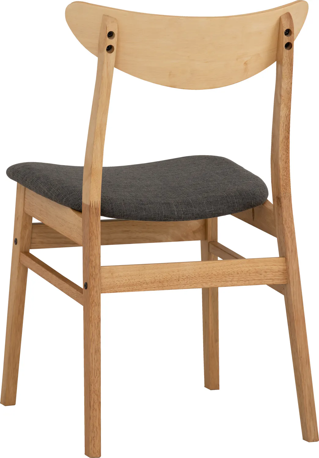Harold Extendable Dining Table 1.2m-1.5m with 4 Macy Chairs in Natural, Dim Grey - 51