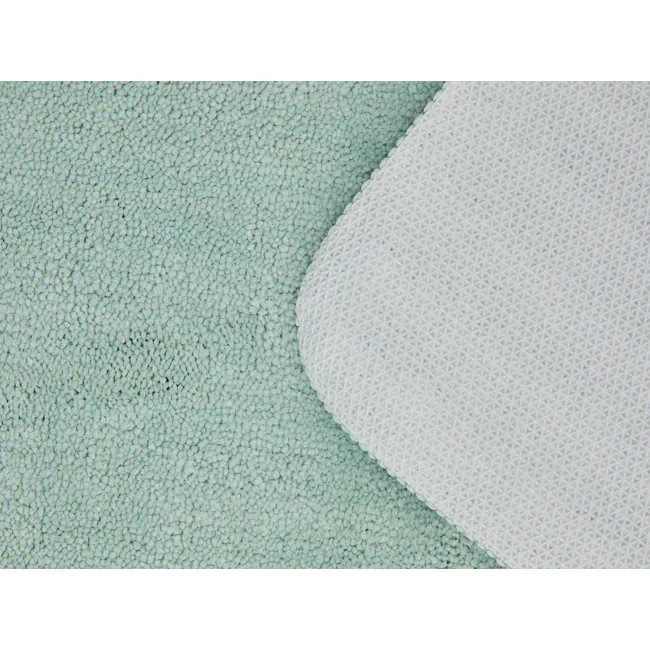 Relle Floor Mat - Fresh Mint - 4 - Cracked texture, pale blue, irregular shapes, geometric pattern, white border