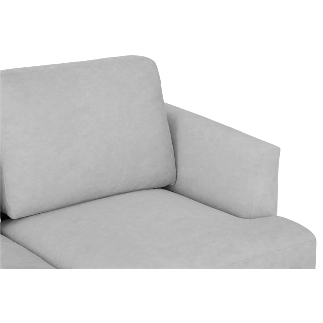 Soma 3 Seater Sofa with Soma Armchair - Silver (Scratch Resistant) - 8 - Modern upholstered sofa with soft, plush fabric