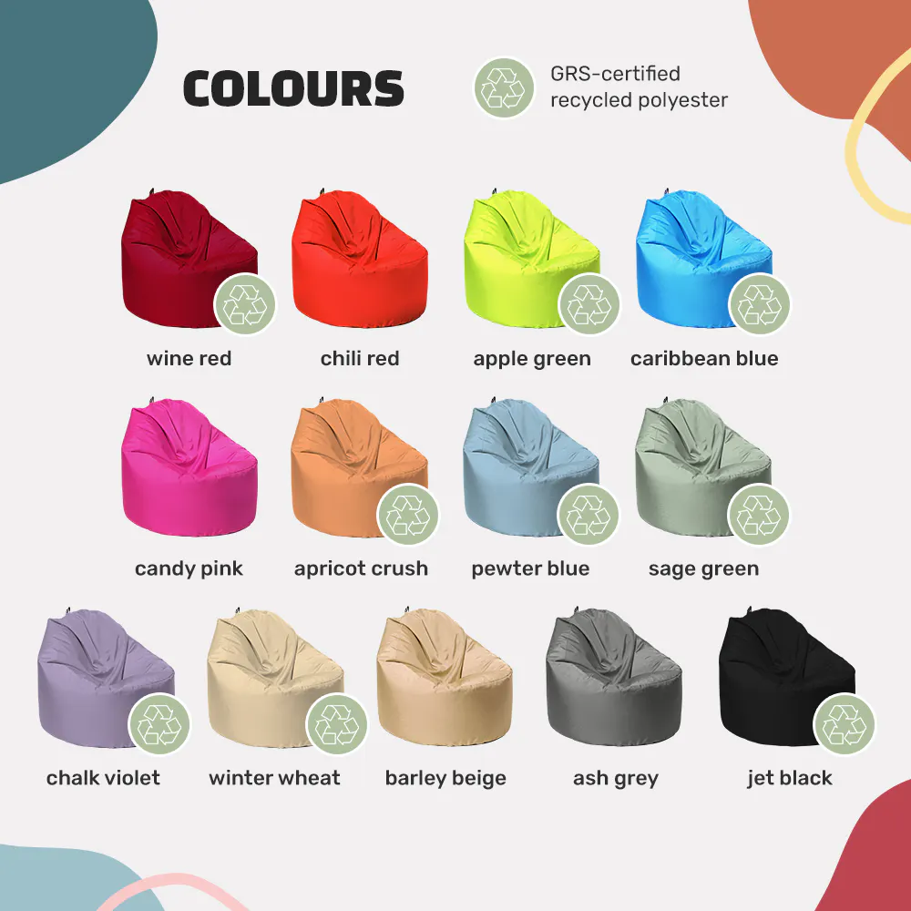 Doob Oomph Mini Bean Bag Chair - Pewter Blue (Water Repellent) - 7