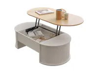 Marche Lift-Up Storage Coffee Table 1.2m - Natural, White