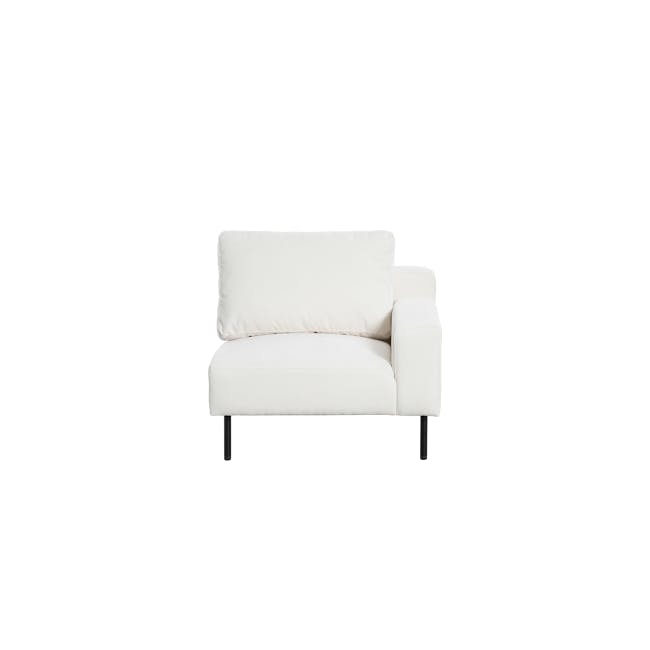 Lusa 3 Seater Sofa - Ivory (Pet Friendly) - 51 - White sofa, minimalist design, modern decor, elegant furniture, cozy