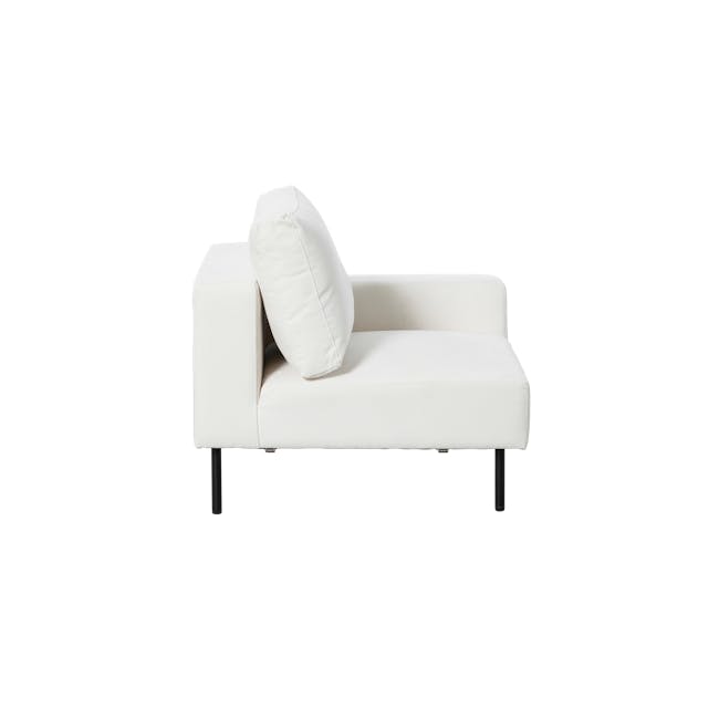 Lusa 3 Seater Sofa - Ivory (Pet Friendly) - 60 - White modern sofa, minimalist design, sleek upholstery, comfortable