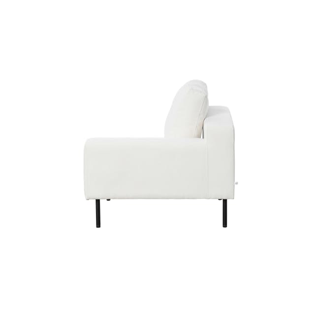 Lusa 3 Seater Sofa - Ivory (Pet Friendly) - 63 - White leather sofa, minimalist design, modern decor, elegant furniture