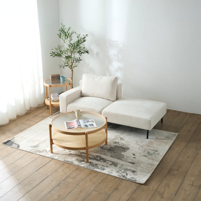 Lusa 3 Seater Sofa - Ivory (Pet Friendly) - 43 - Minimalist living room, cozy seating area, modern furniture, neutral color