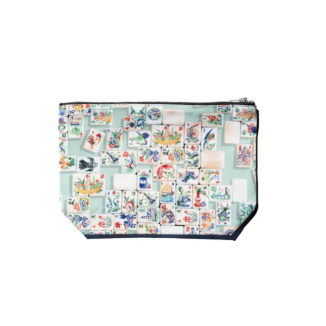 Singlapa Mahjong Pouch - 1 - Japanese tile pattern, colorful designs, traditional art, decorative tiles, hand-painted tiles