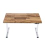 X1 Adjustable Table - White frame, Solidwood Butcher Walnut (2 Sizes) - 0