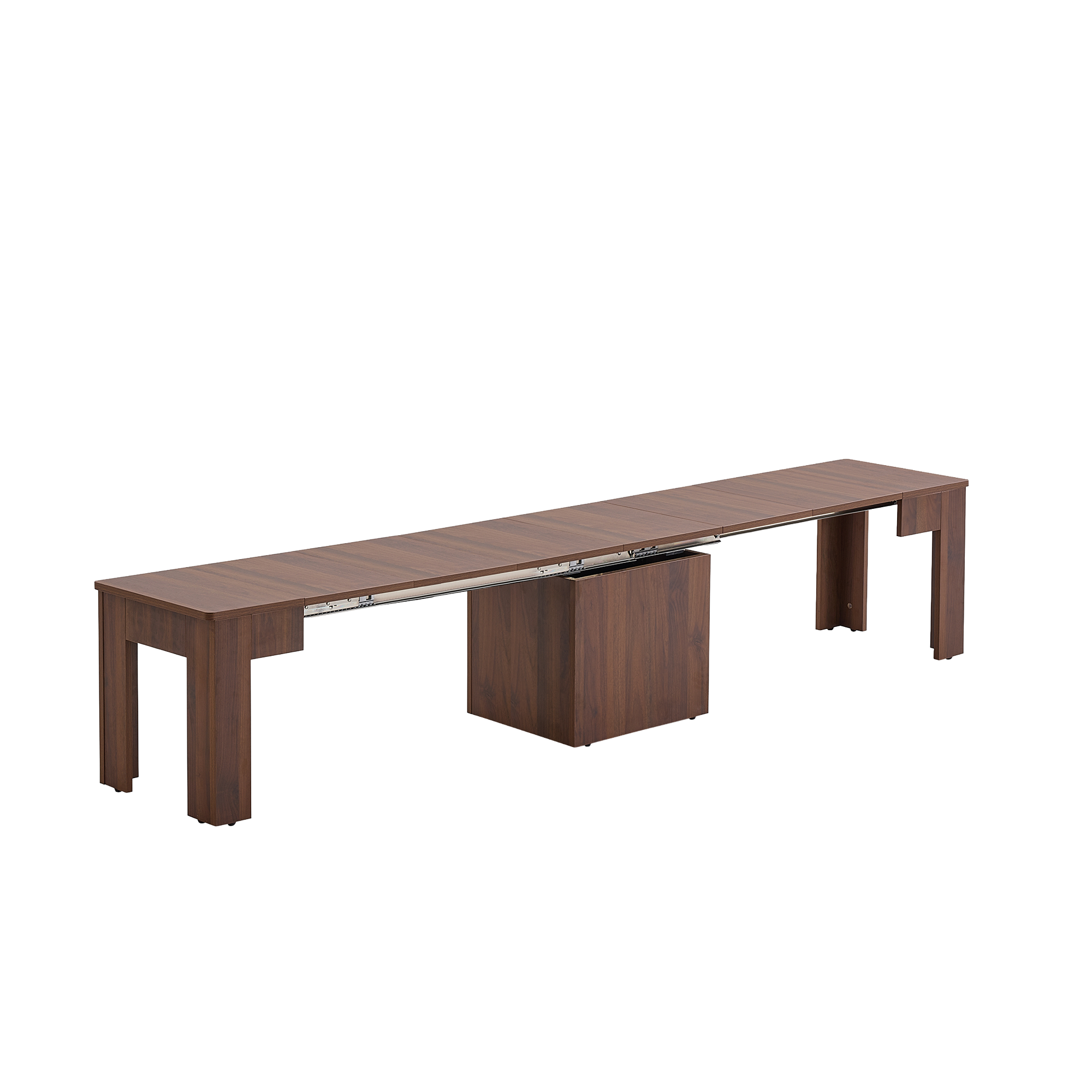 Flexi-Table Extendable Dining Bench 0.6m-2.8m - Walnut