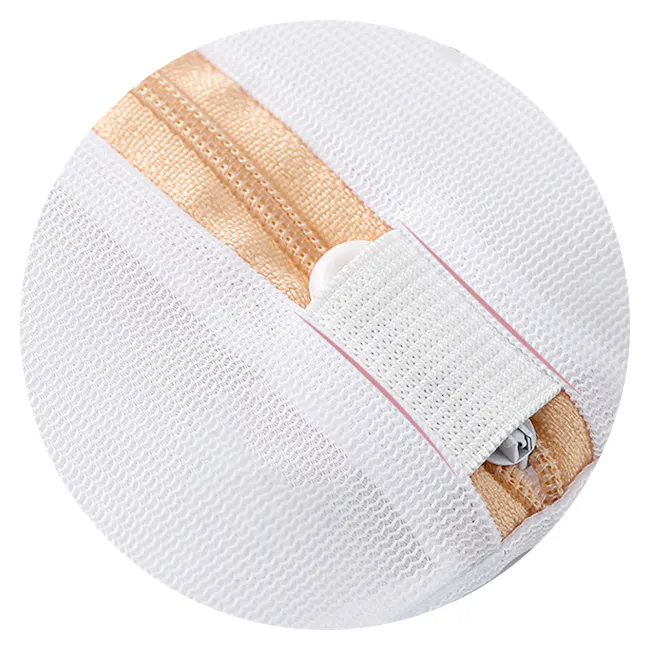 ESSENTIALS Laundry Bag - Bundle of 4 (Coarse Mesh) - 5 - White mesh sling, padded fabric, elastic band, adjustable straps
