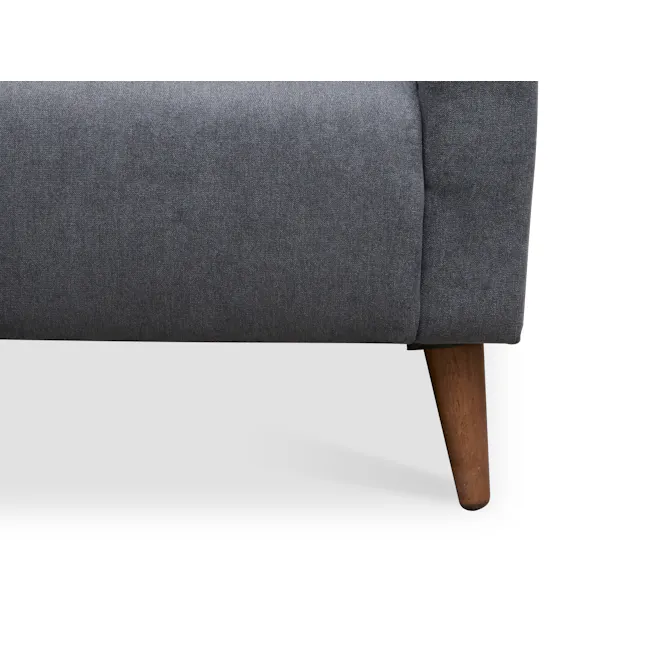 Bennett 3 Seater Sofa with Bennett 2 Seater Sofa - Midnight - 12 - Gray upholstered chair, wooden leg, textured fabric, soft