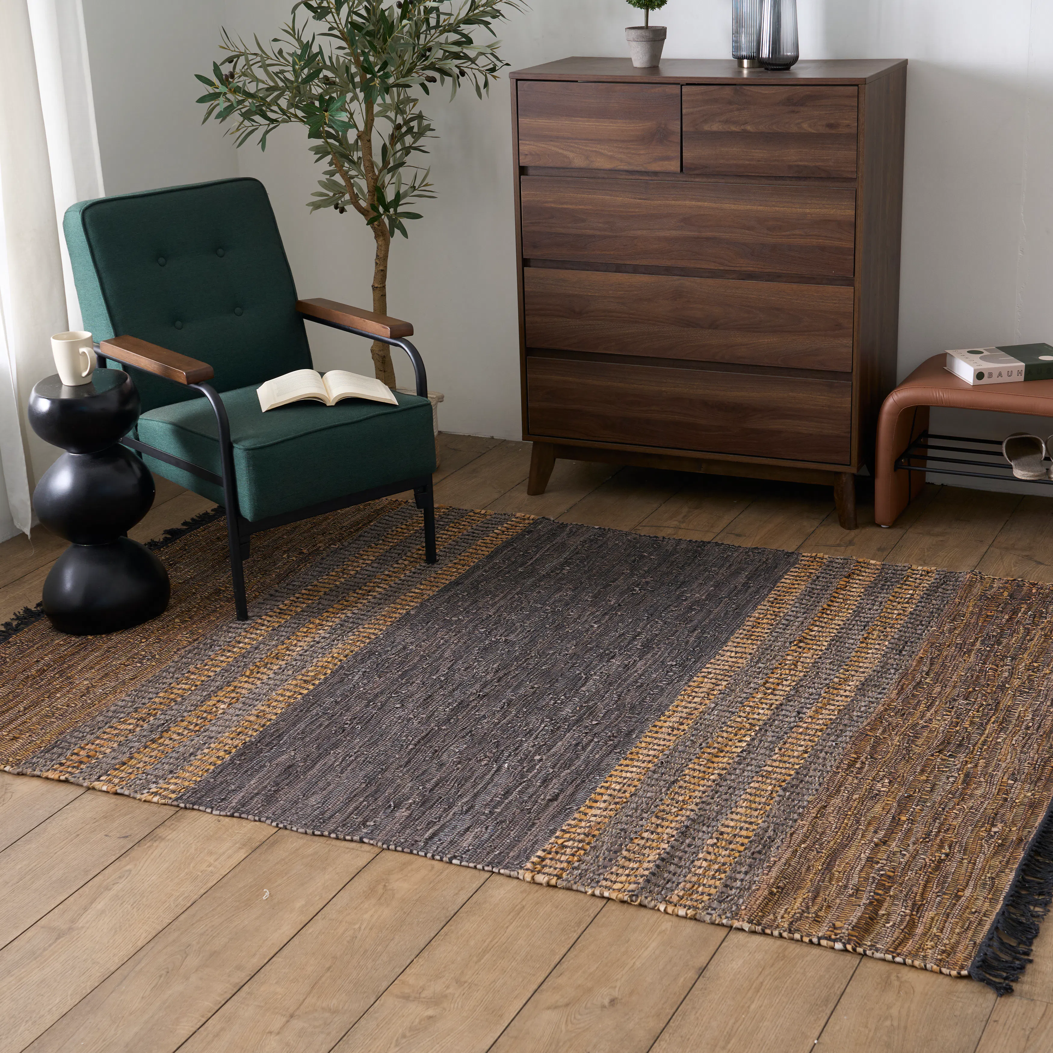 Jodar Low Pile Rug - Stone (3 Sizes) - 7