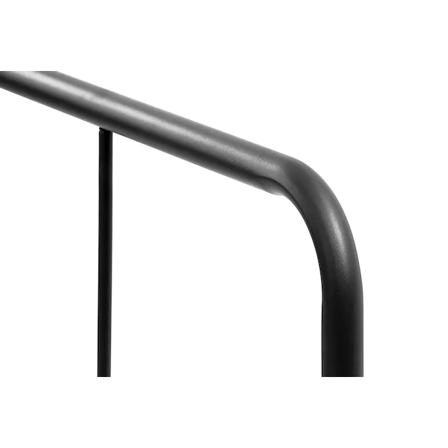 Owen Super Single Metal Bed - Black - 6 - Black metal railing, sleek design, matte finish, ergonomic grip, industrial style