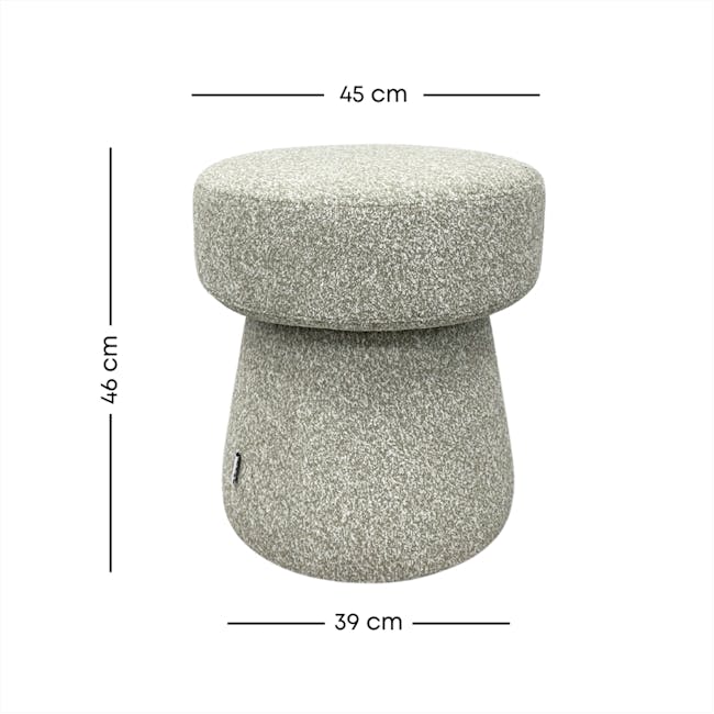 Nordic Ottoman with Water Repellent Function - Terracotta - 9