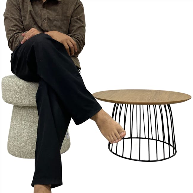 Nordic Ottoman with Water Repellent Function - Green - 8