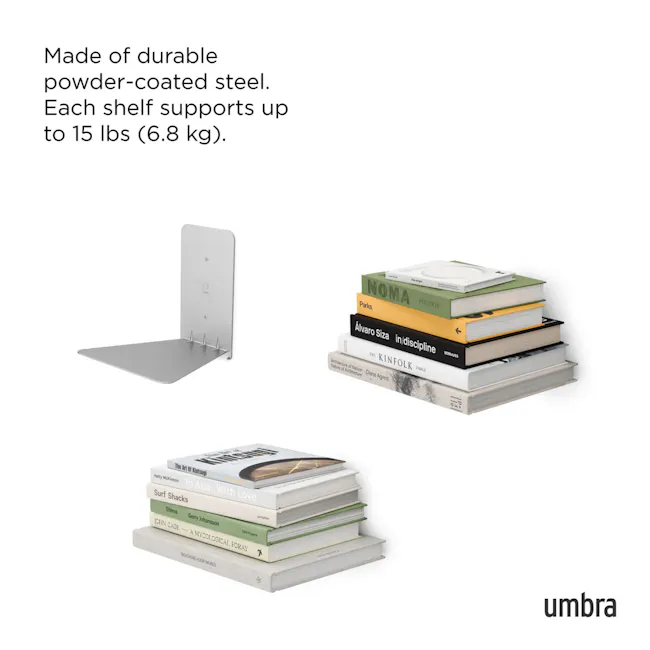 Conceal Wall Shelf - Silver (2 Sizes) - 4