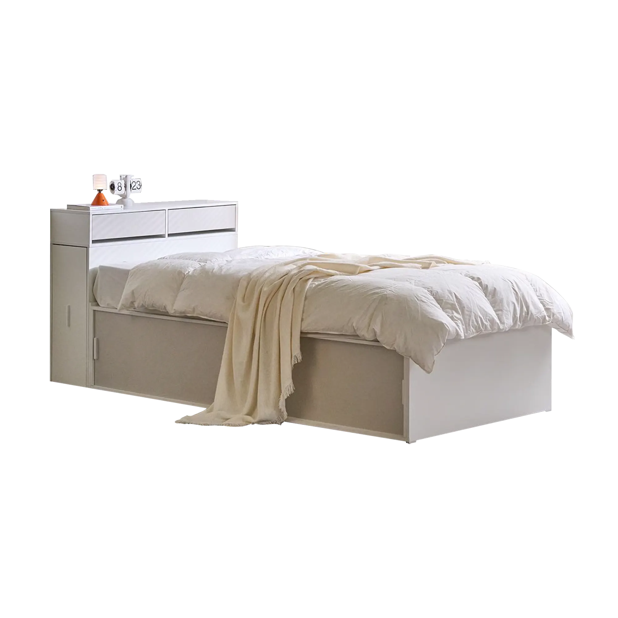 Jayne Storage Super Single Storage Bed - Grey