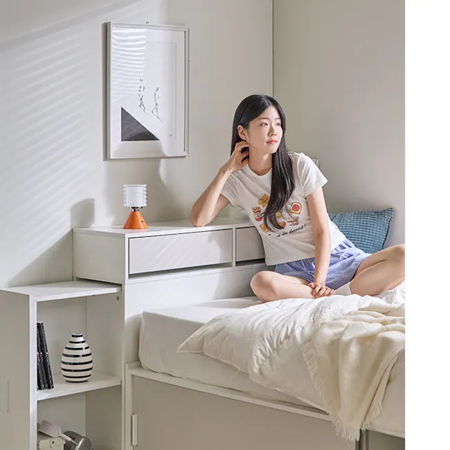 Jayne Storage Super Single Storage Bed - Grey - 5