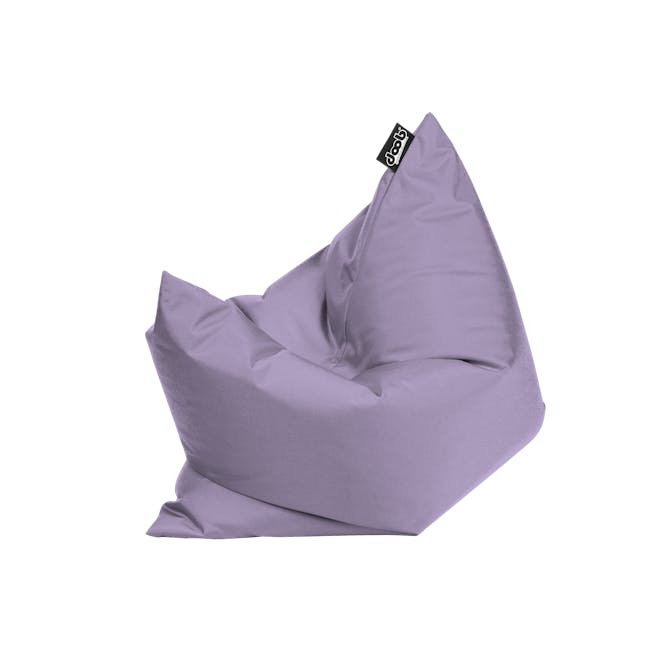 Doob Plopsta' Rectangle Mini Bean Bag - Chalk Violet (Water Repellent) - 1 - Soft, cushioned, lavender fabric, ergonomic
