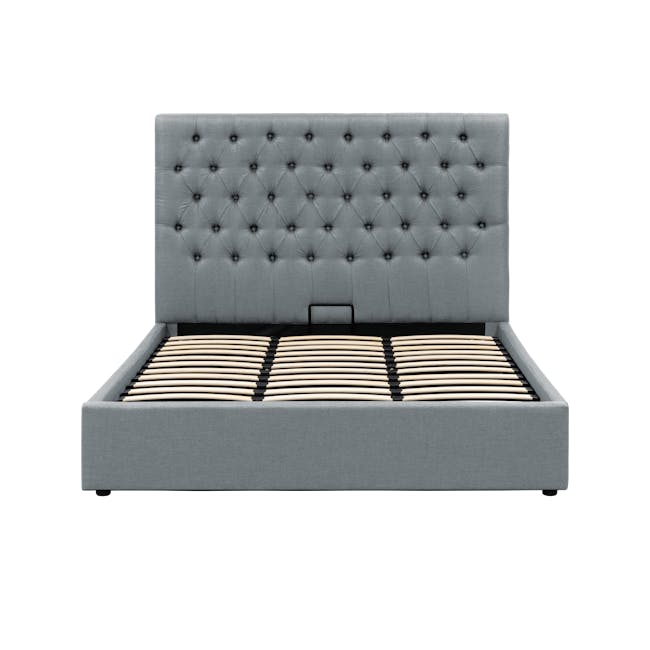 Isabelle King Storage Bed - Seal Grey (Velvet) - 2