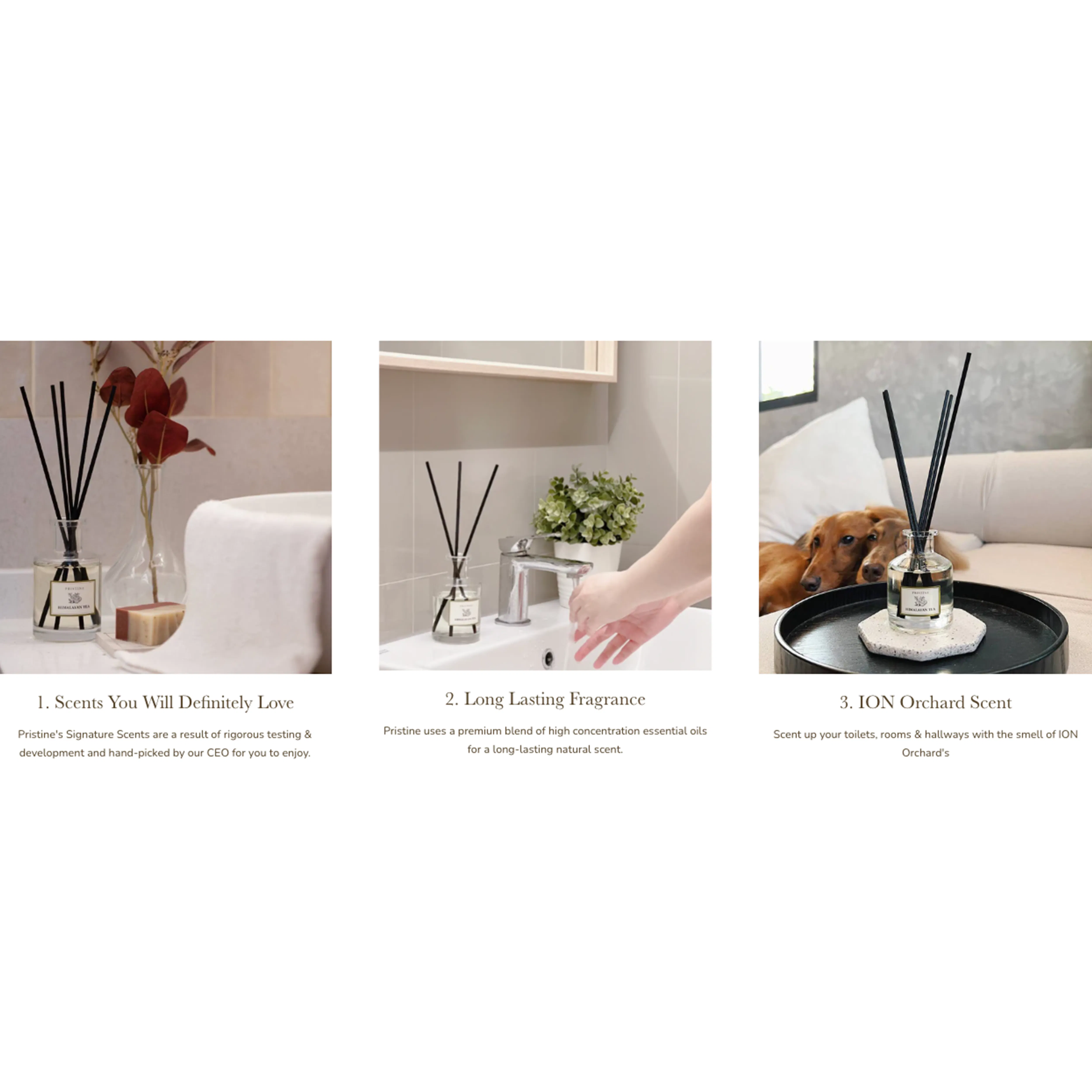 Pristine Aroma  Reed Diffuser - Himalayan Tea (3 Sizes) - 13 - Fragrance Scented Bath Accessories, Long-lasting Essential