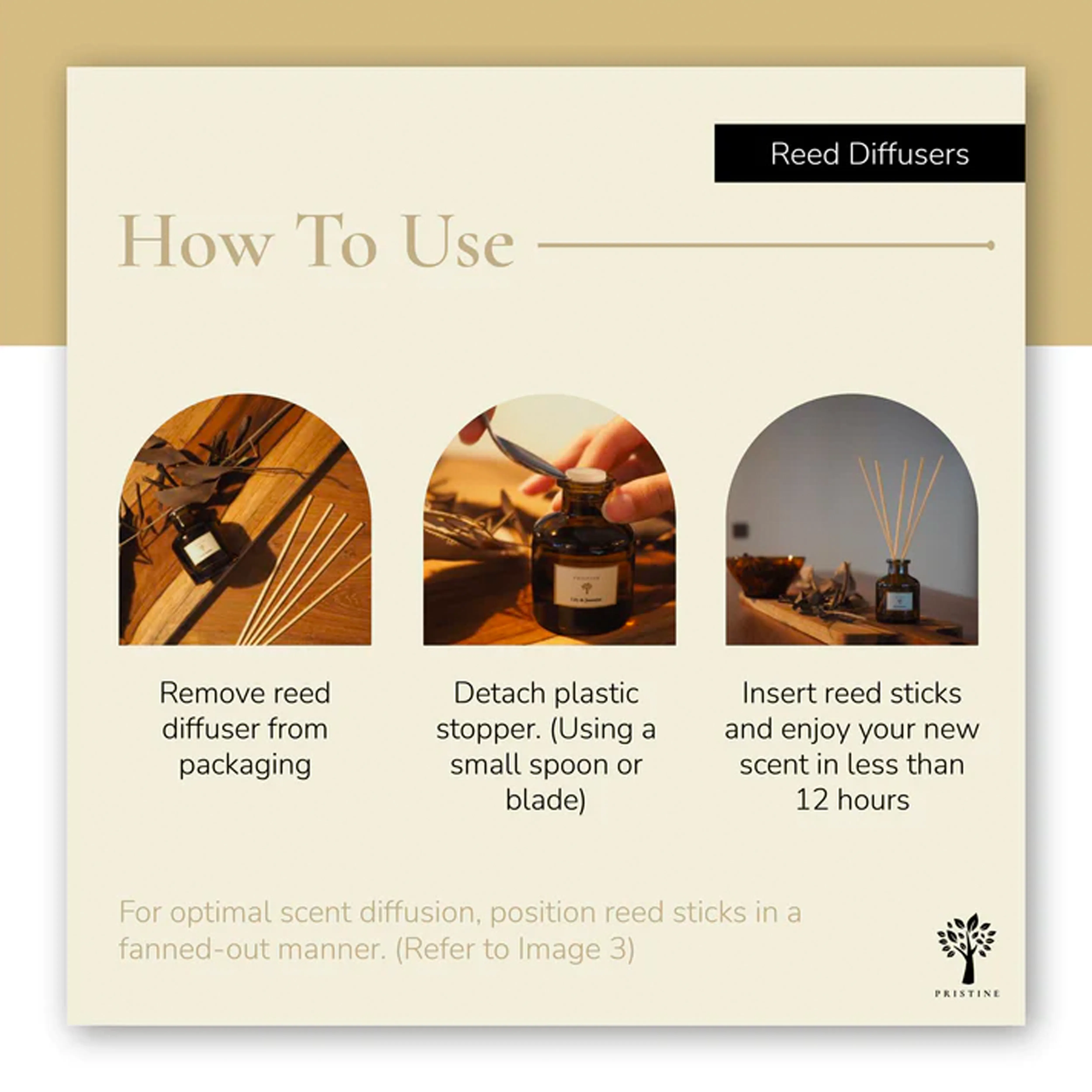 Pristine Aroma  Reed Diffuser - Himalayan Tea (3 Sizes) - 7